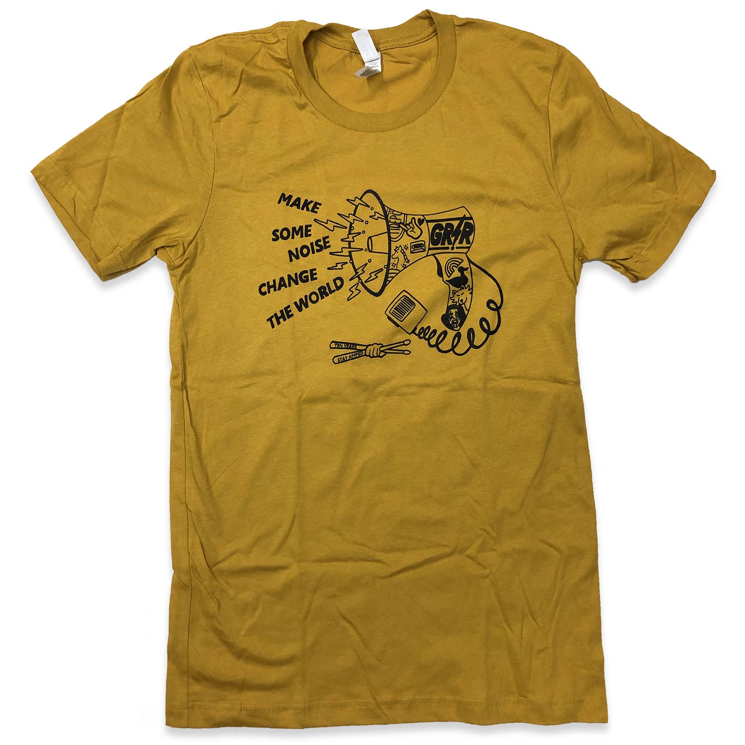 Make Some Noise Mustard Shirt – Girls Rock! Rochester